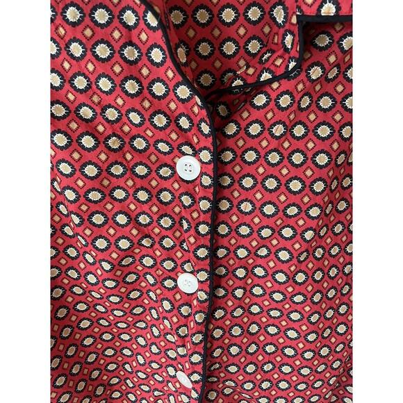 The Cats Pajamas Size Medium Hadley Pajama Shirt Top Print Cotton Comfy - Picture 6 of 7